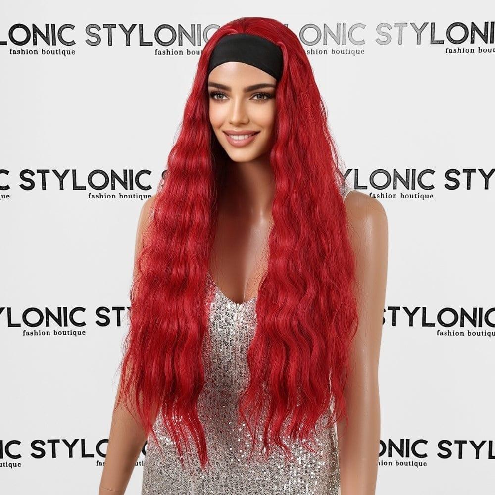 Red Headband Wig