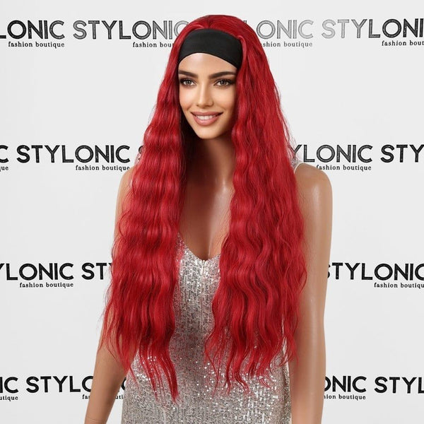 Red Headband Wig