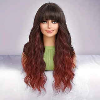 Reddish Wigs on a Mannequin Head