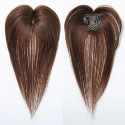 Remy Hair Toppers Brown Front and Back