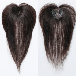 Remy Hair Toppers Natural Black Front and Back