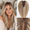 Rooted Mixed Ash Blonde Clip In Hair Pieces for Women
