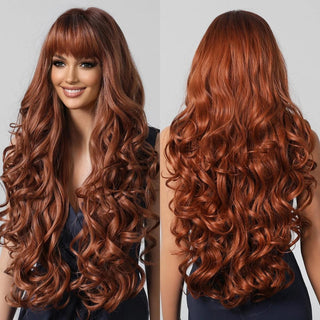 Red Wig with Bangs