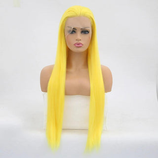 Yellow Synthetic Lace Front Wig
