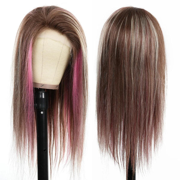 Blonde and Pink Lace Front Wig