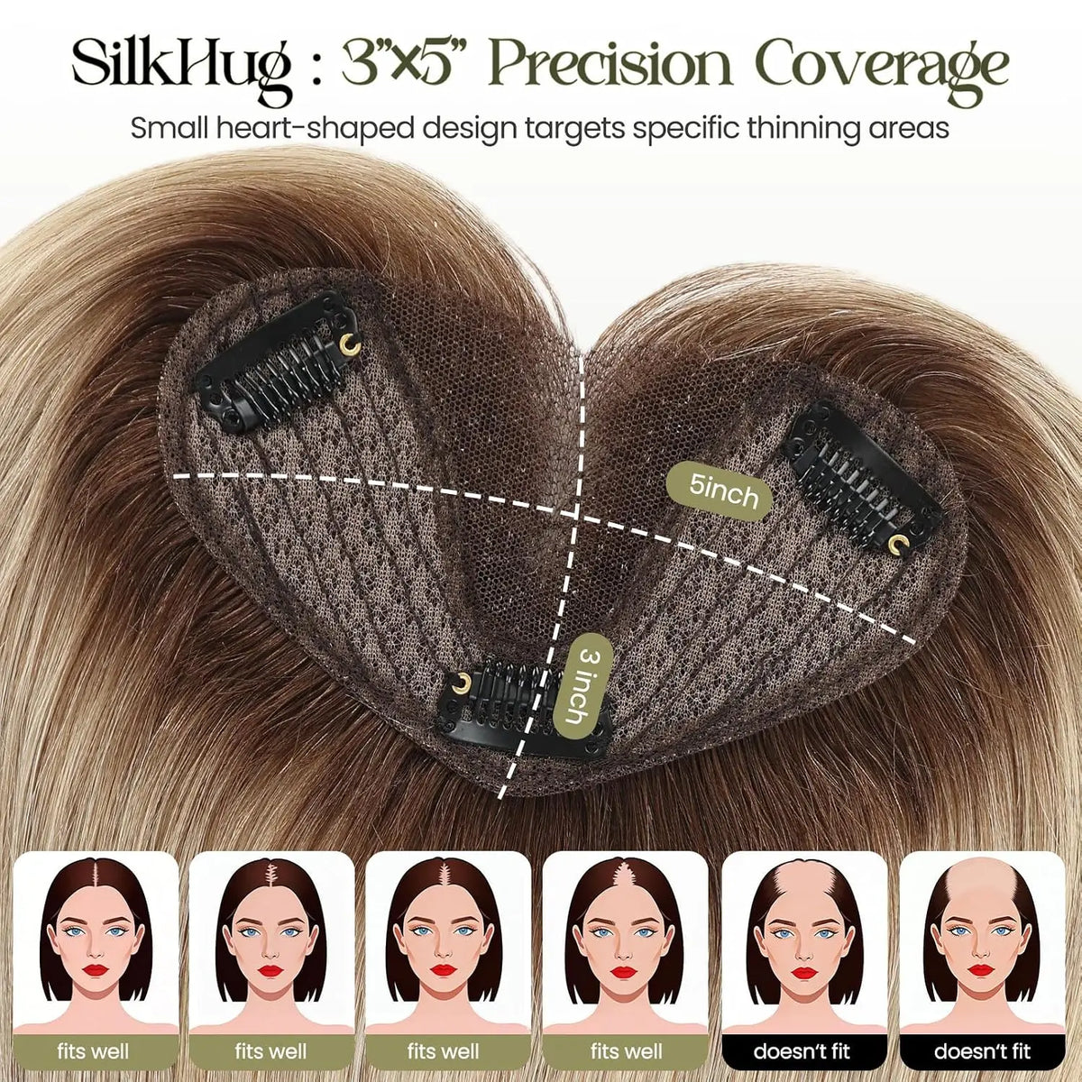 Mixed Brown Hair Topper