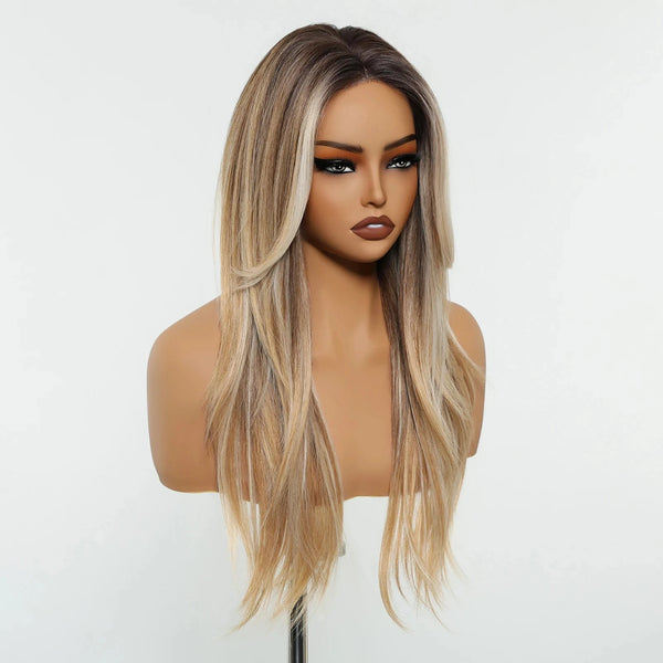 Glueless Lace Front Wig – Synthetic Hair Wig – Natural Look