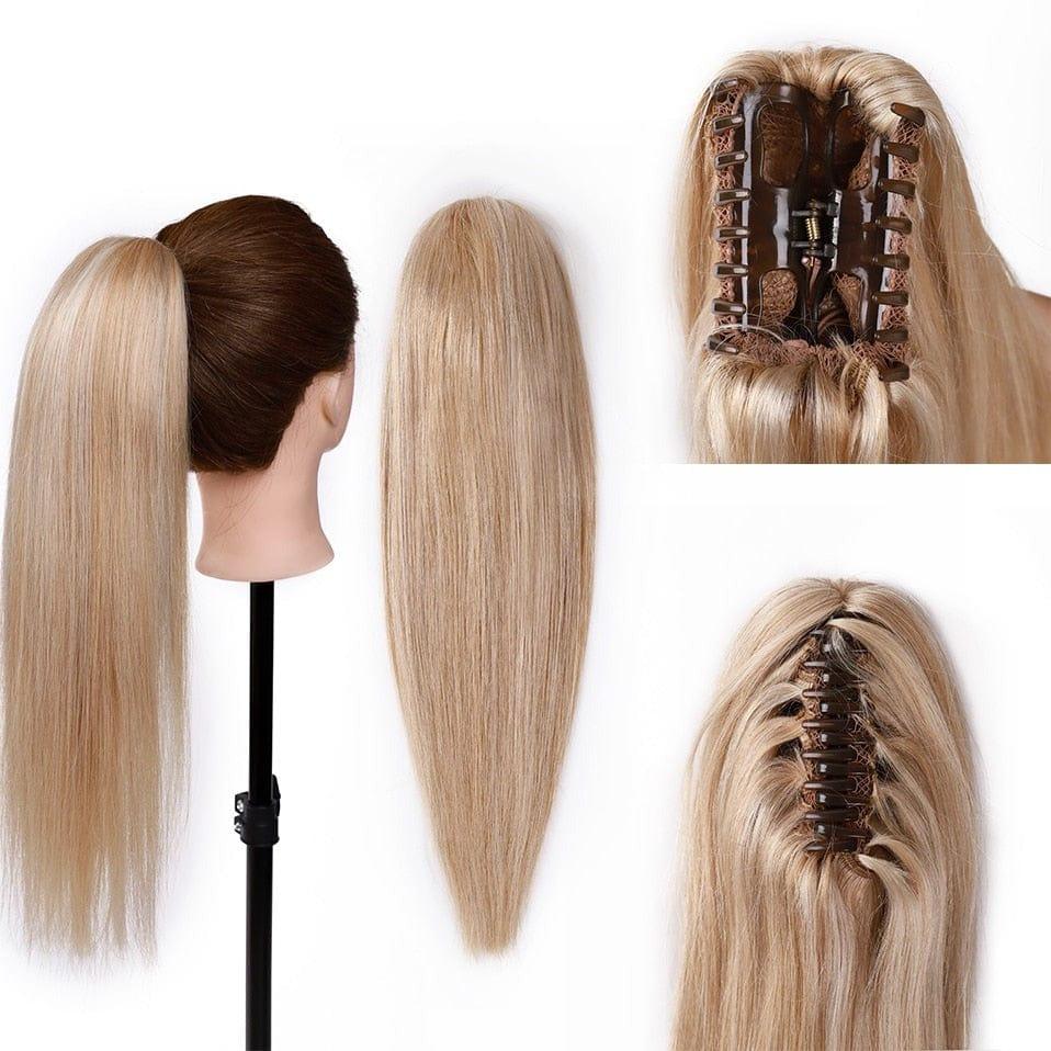 Silky straight ponytail extension human hair 22 inches