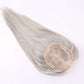 Silver Grey Hair Topper with 4 Clips