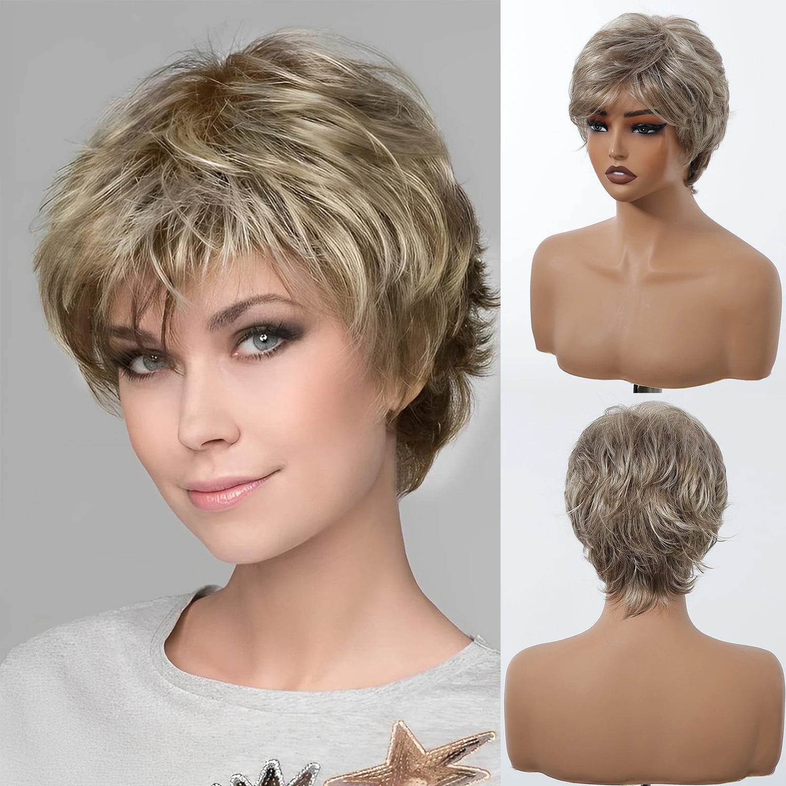 Soft Ash Blonde Glueless Wig