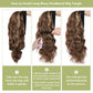 Step-by-step guide on how to avoid tangles in a long wavy headband wig.