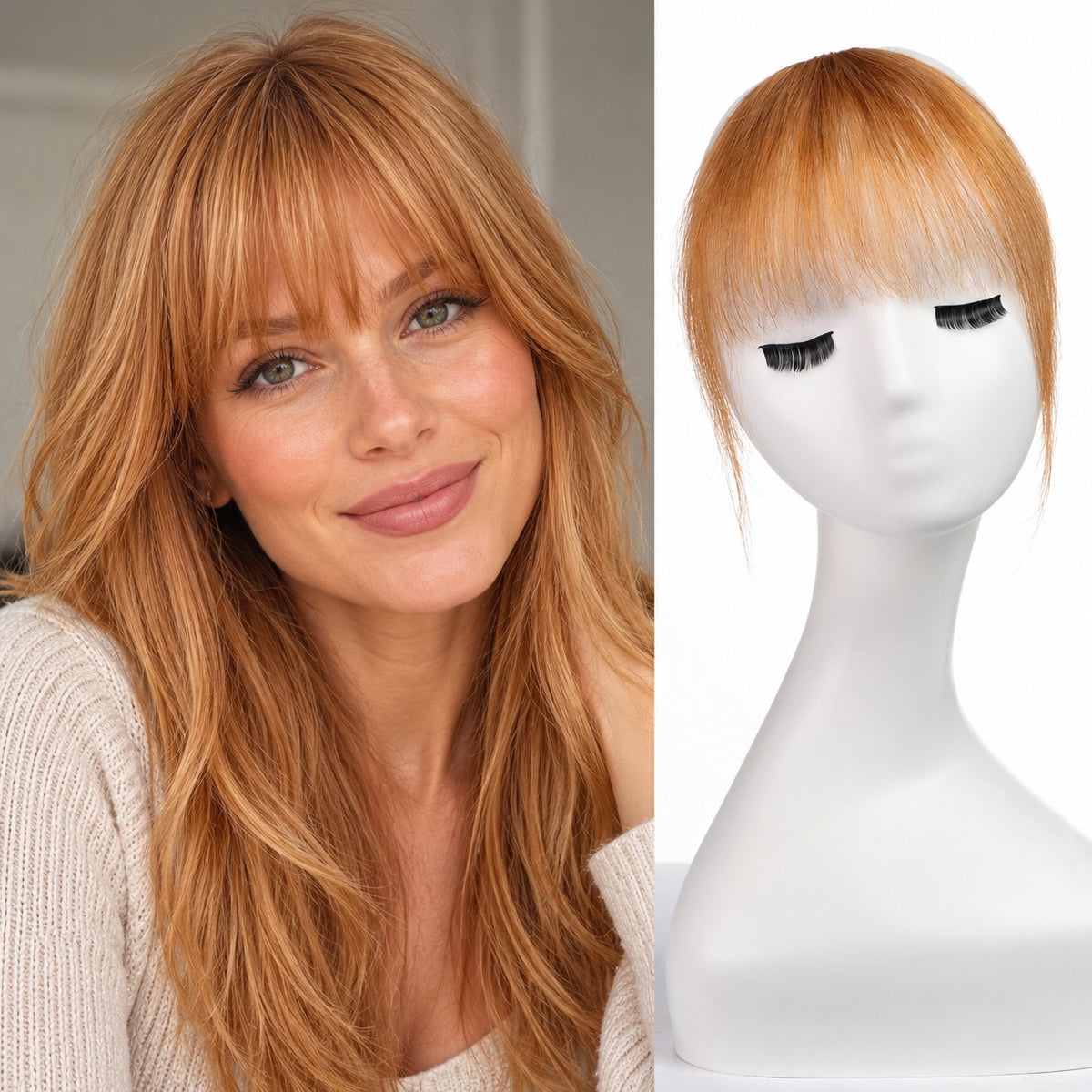 Strawberry Blonde Fringe Extensions