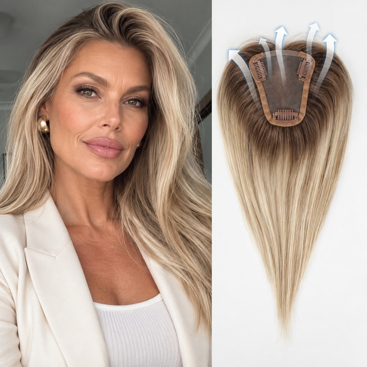 Thinning_Hair_Toppers_Ombre_Mixed_Blonde