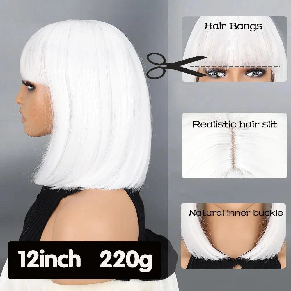 White Bob Wig