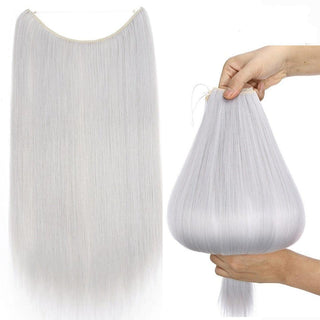 White Grey Halo Hair Extensions