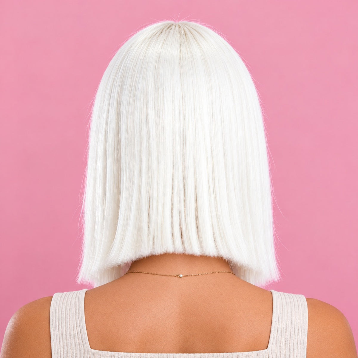 White Wig with Bangs