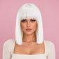 White Wig with Bangs