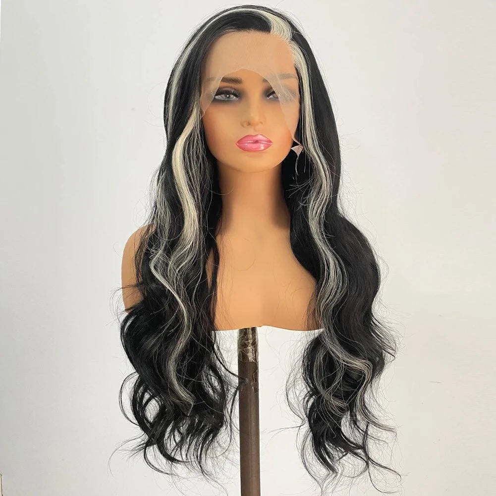 White and Black Hair Wig