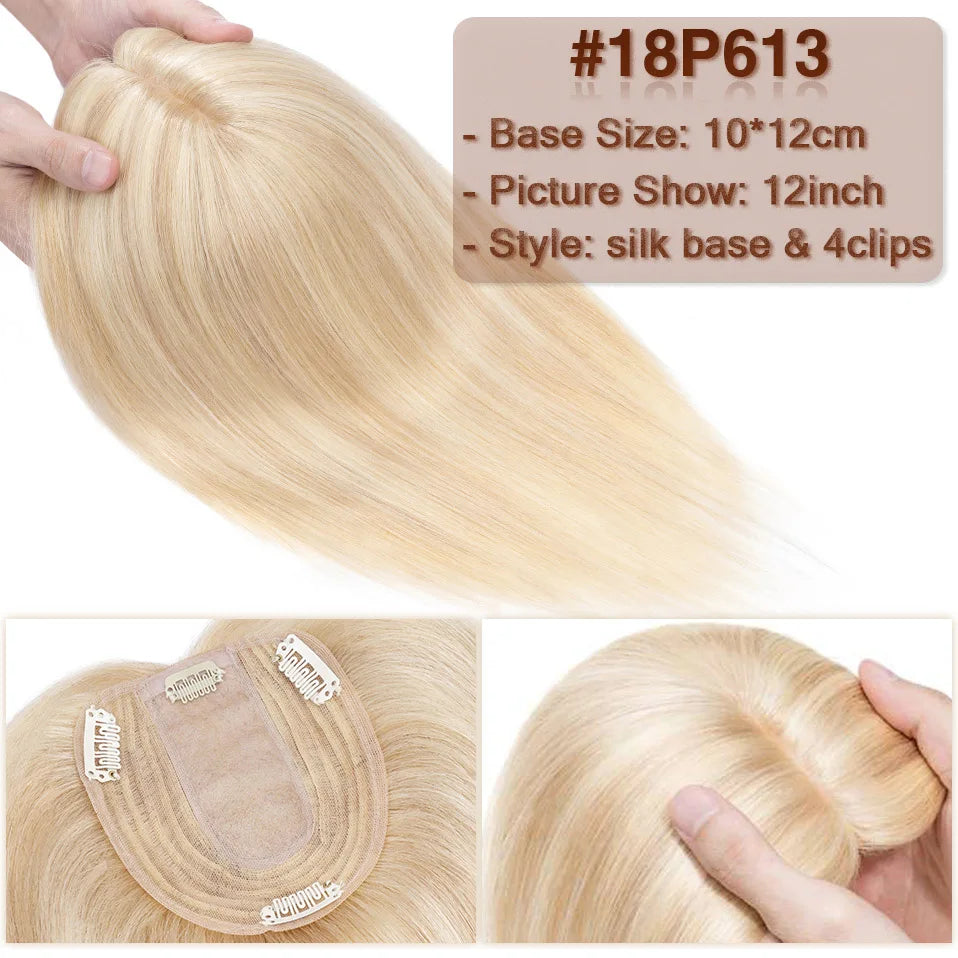 Wiglets for Crown Area Mixed Bleach Blonde
