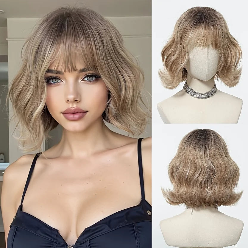 Wigs Hair Ash Blonde