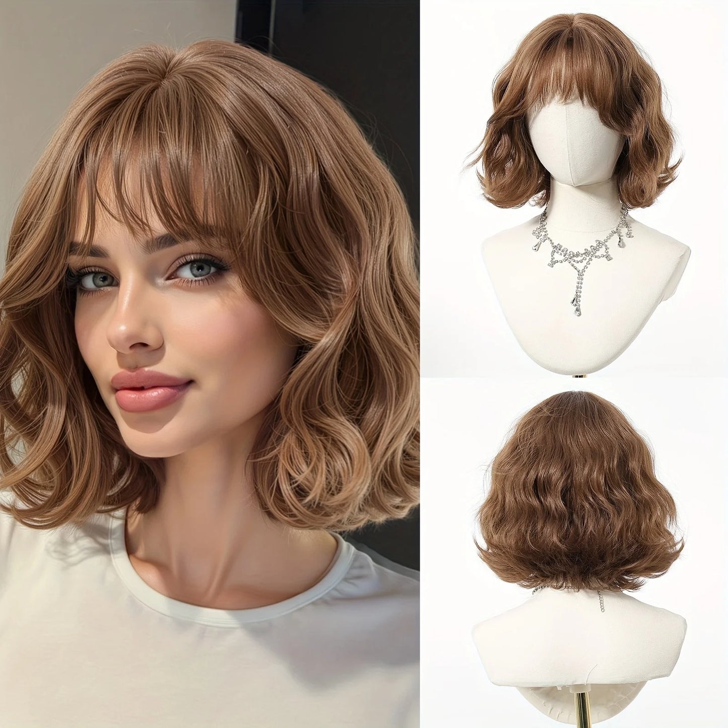 Wigs Hair Light Brown
