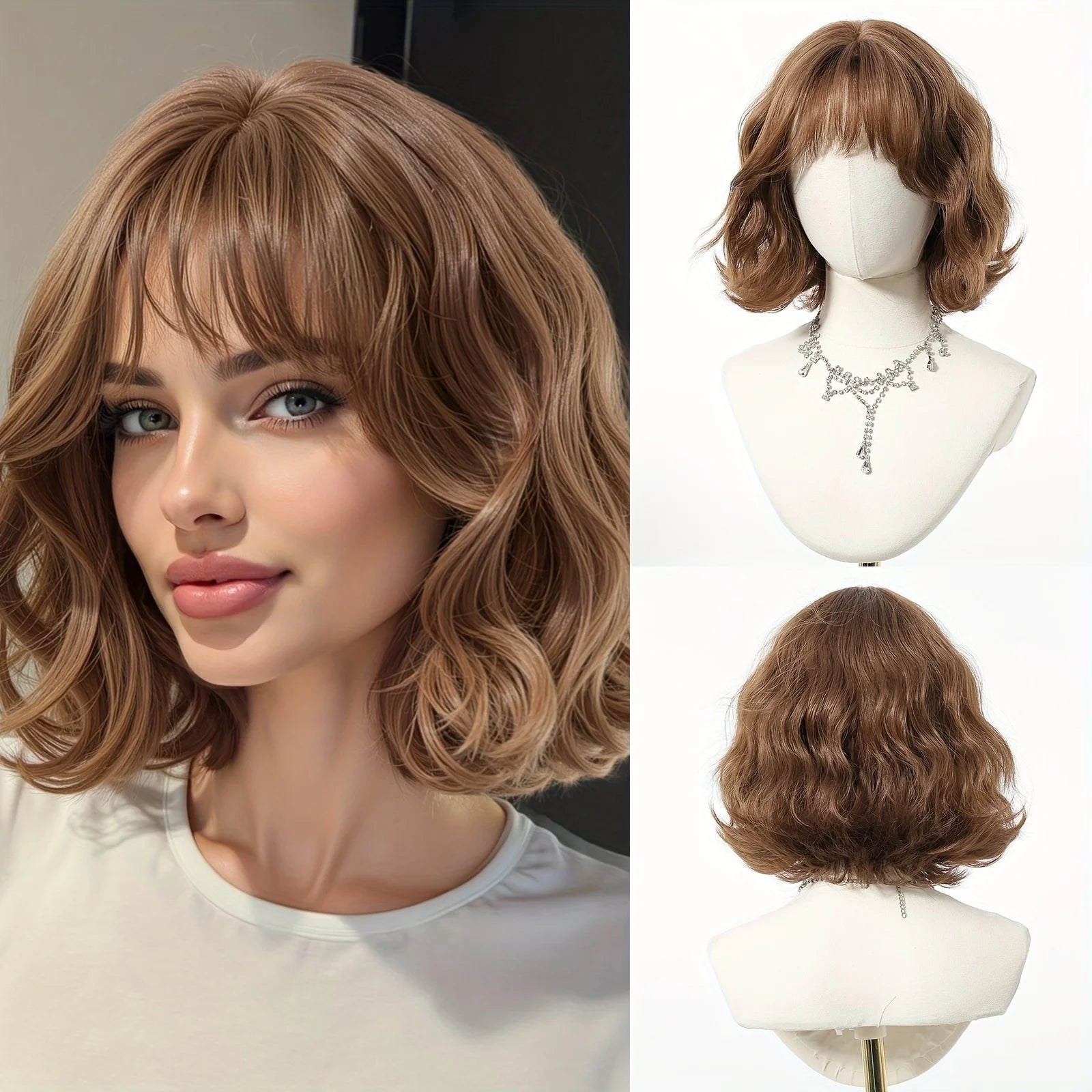 Wigs Hair Light Brown