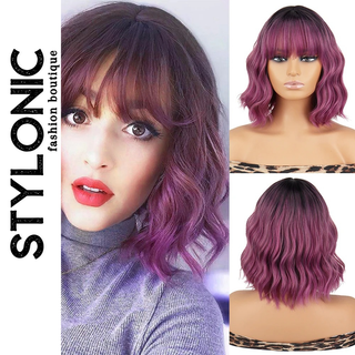 Stylonic Fashion Boutique Synthetic Wig A Purple Wig A Purple Wig - Stylonic Fashion Boutique