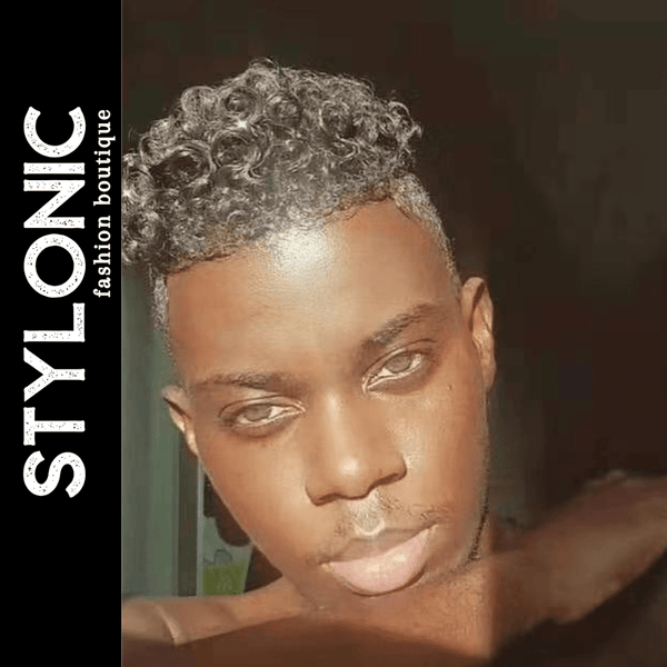 Stylonic Fashion Boutique Toupee Afro American Gray Colour Toupee Afro American Gray Colour Toupee - Stylonic Wigs