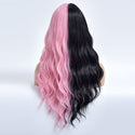Stylonic Fashion Boutique Synthetic Wig Black and Pink Wig with Bangs Black and Pink Wig with Bangs - Stylonic Wigs
