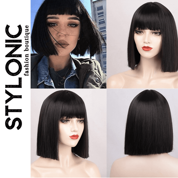 Stylonic Fashion Boutique Synthetic Wig Black Bob Wig Black Bob Wig - Stylonic Fashion Boutique