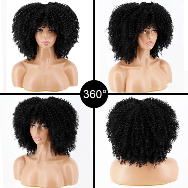 Stylonic Fashion Boutique 1b / 14inches Black Curly Afro Wig