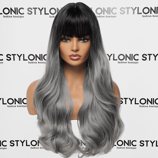Stylonic Fashion Boutique Black to Gray Wigs Natural Wavy Hair