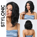 Stylonic Fashion Boutique Synthetic Wig Deep Part / 150% Black Wig Bob Black Wig Bob - Stylonic Wigs