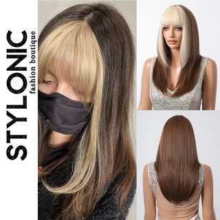 Stylonic Fashion Boutique Synthetic Wig Blonde Bangs Wig Blonde Bangs Wig - Stylonic Premium Wigs