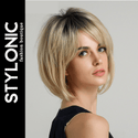 Stylonic Fashion Boutique Human Hair Wig Blonde Human Hair Wig with Fringe Blonde Human Hair Wig with Fringe - Stylonic