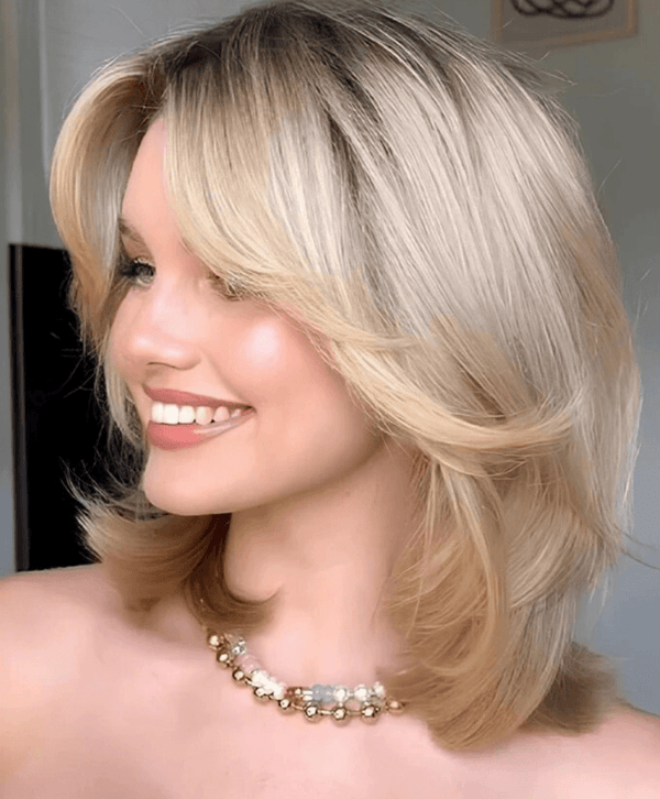 Blonde Wig with Bangs