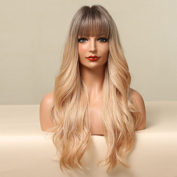 Stylonic Fashion Boutique Synthetic Wig Blonde Wig with Fringe Blonde Wig with Fringe - Stylonic Wigs