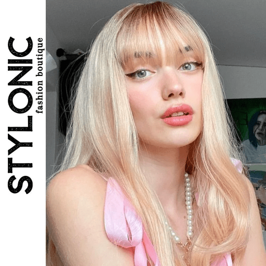 Stylonic Fashion Boutique Synthetic Wig Blonde Wig with Fringe Blonde Wig with Fringe - Stylonic Wigs