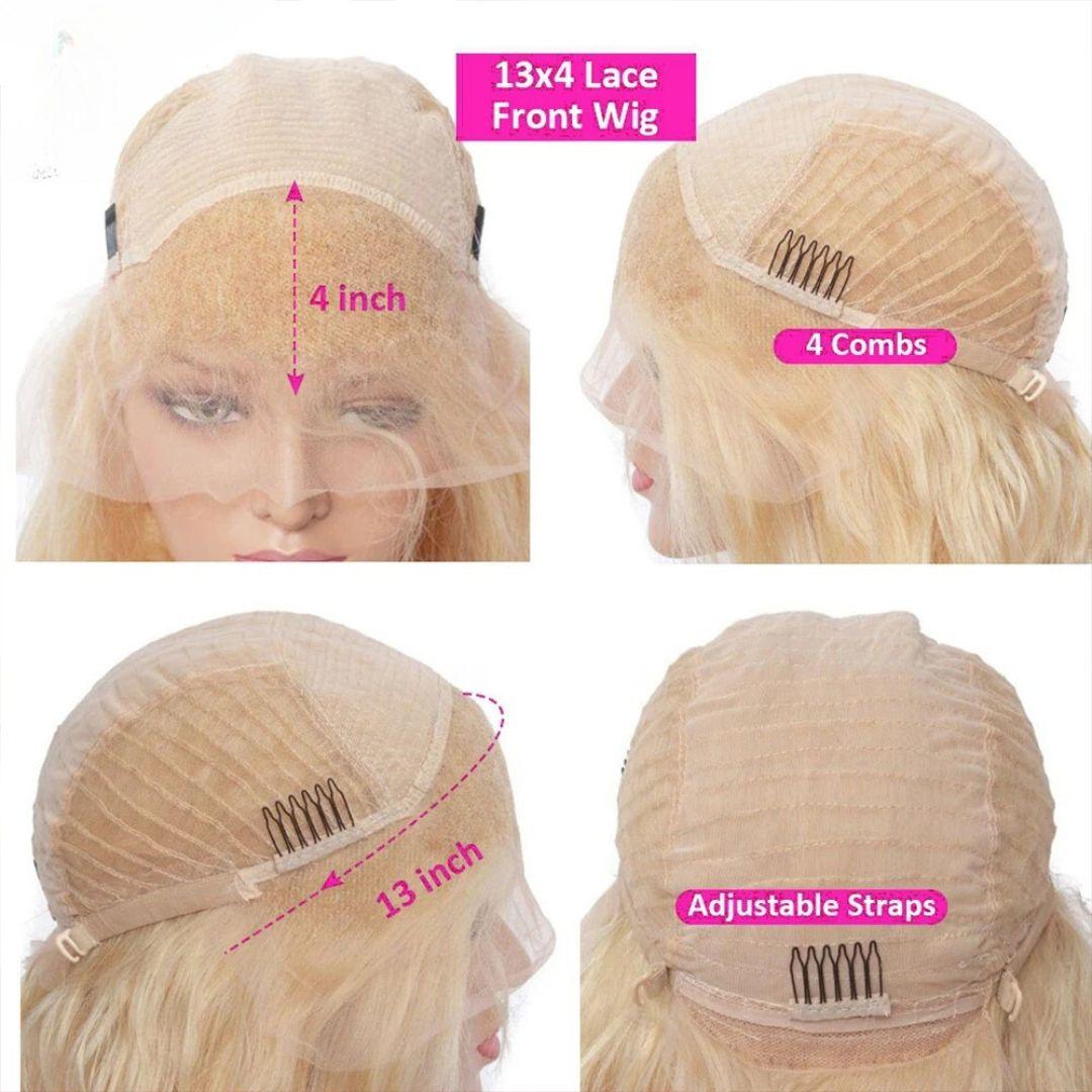 blonde bob lace front wigs human hair