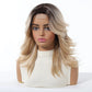 Blonde synthetic lace front wig