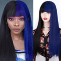 Stylonic Fashion Boutique Synthetic Wig Blue and Black Wig Blue and Black Wig - Stylonic Wigs