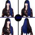Stylonic Fashion Boutique Synthetic Wig Blue and Black Wig Wigs - Blue and Black Wig | Stylonic Fashion Boutique