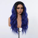 Blue and Black Wig