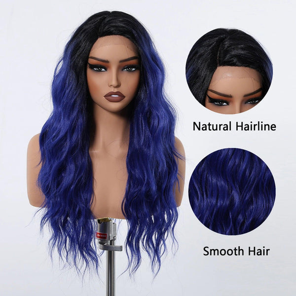 Curly Blue Wig
