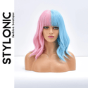Stylonic Fashion Boutique Synthetic Wig Blue and Pink Wig Blue and Pink Wig - Stylonic Wigs
