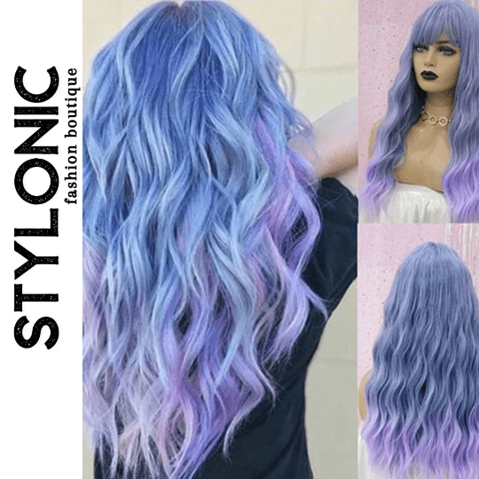Stylonic Fashion Boutique Synthetic Wig Blue and Purple Wig Blue and Purple Wig - Stylonic Fashion Boutique