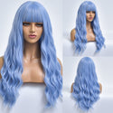 Stylonic Fashion Boutique Synthetic Wig TB20022-8 Blue Wig with Bangs Blue Wig with Bangs - Stylonic Wigs