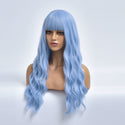 Stylonic Fashion Boutique Synthetic Wig TB20022-8 Blue Wig with Bangs Blue Wig with Bangs - Stylonic Fashion Boutique