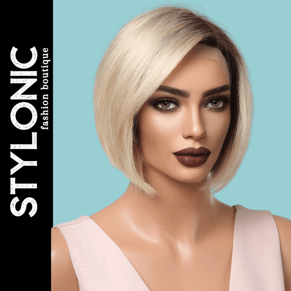 Stylonic Fashion Boutique Blunt Blonde Bob Human Hair Lace Front Wig Human Hair Wigs | Blunt Blonde Bob - Stylonic Fashion Boutique