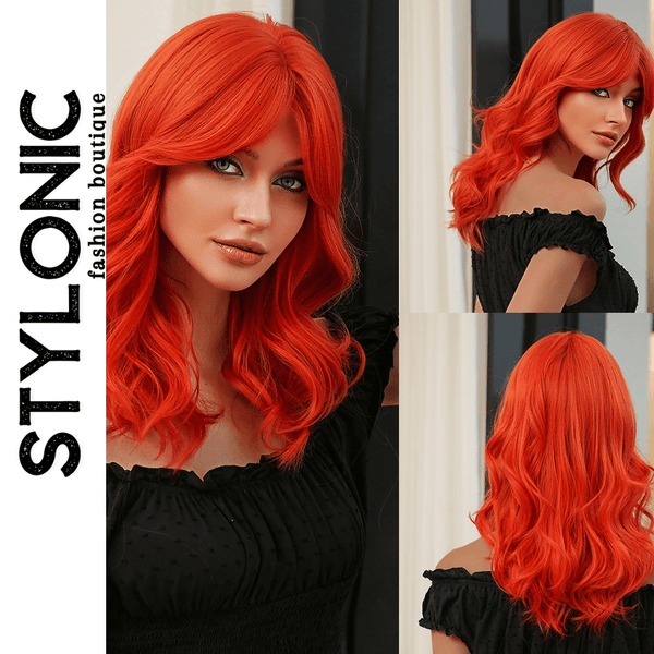 Stylonic Fashion Boutique Synthetic Wig Bright Red Body Wave Wig Bright Red Body Wave Wig - Stylonic
